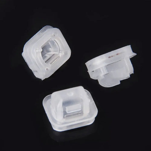 BMW interior plastic seat buckle clips with metal fasteners, transparent colour