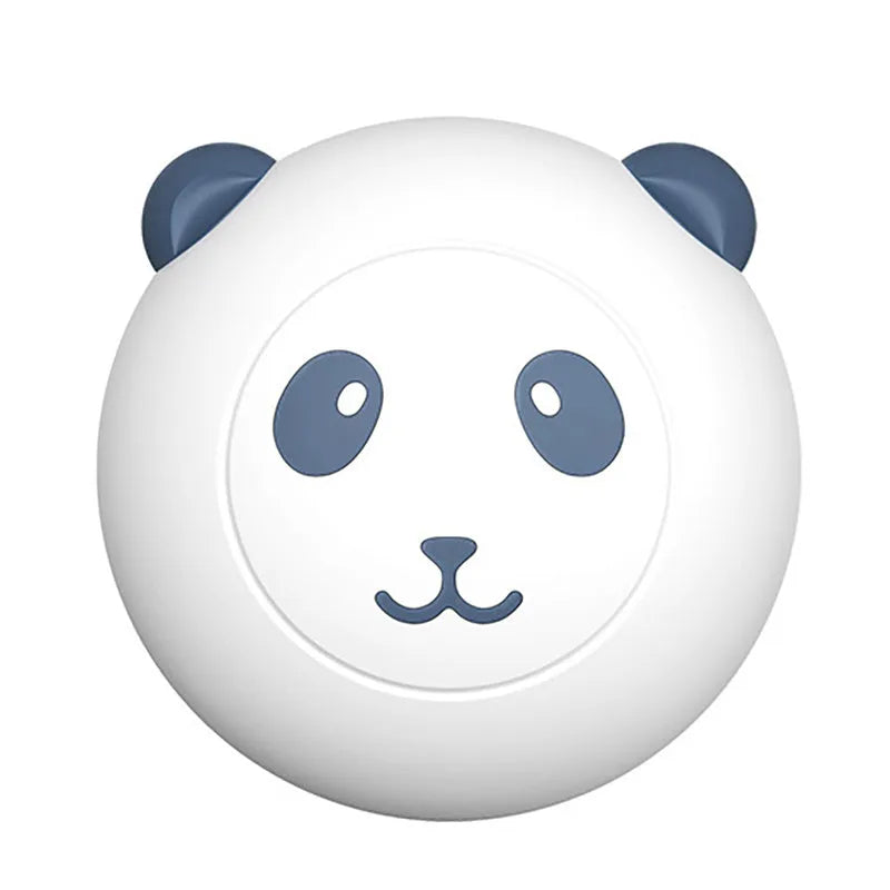 Panda silicone pet shower brush with soft bristles for cat and dog bath time cleaning