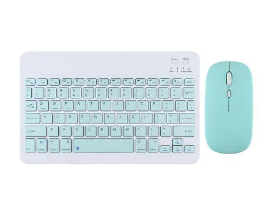 Wireless Bluetooth keyboard and rechargeable mouse set in elegant pink colour option