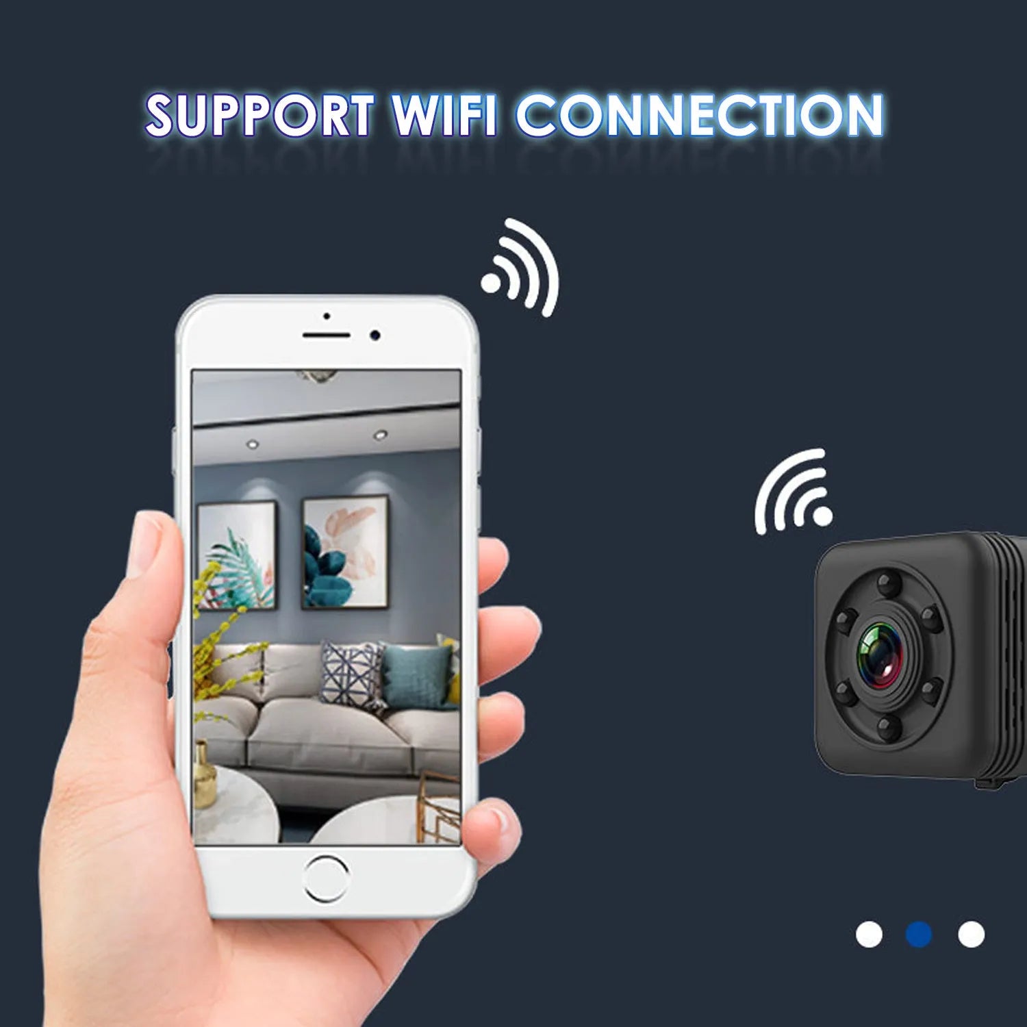 Black waterproof sports camera with microUSB port for 1080p HD video recording
