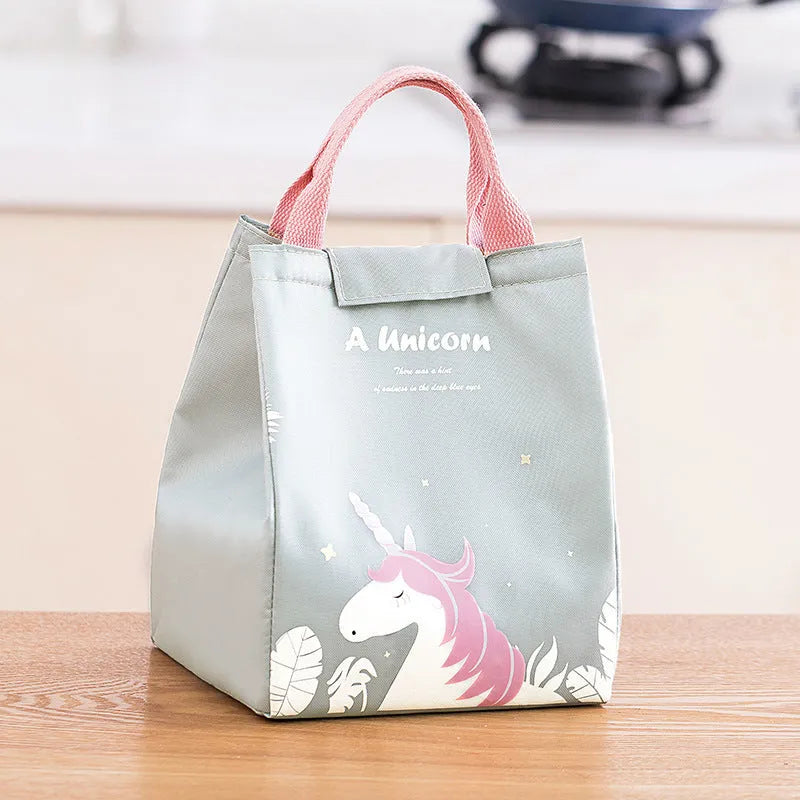 Thickened thermal insulation portable lunch box with integrated carrying bag in multiple colour designs