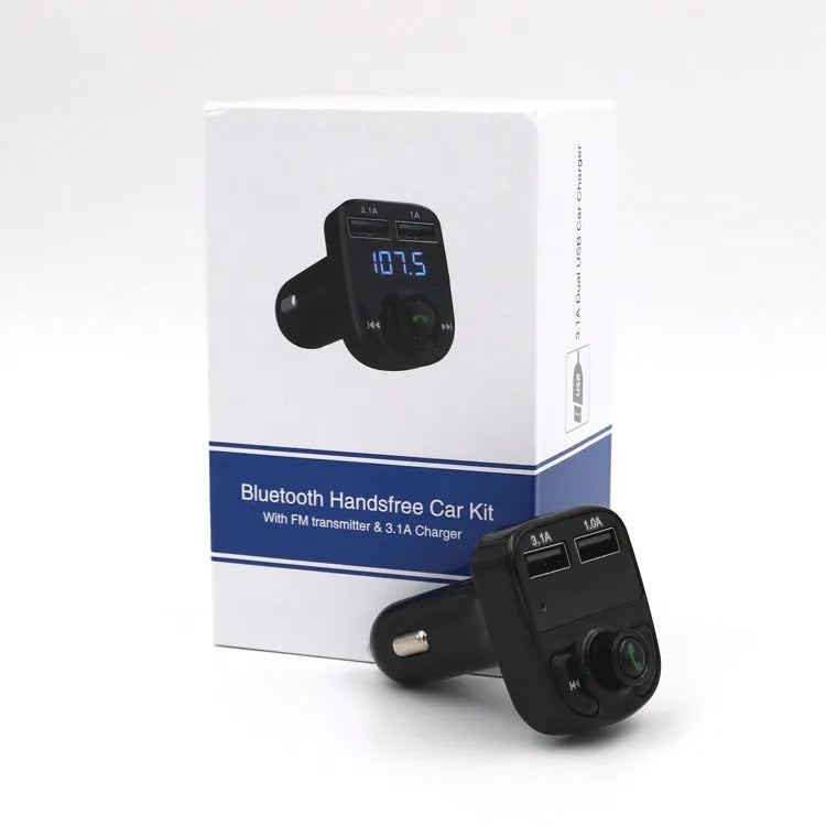 HY82 car Bluetooth MP3 player with FM transmitter installed in vehicle cigarette lighter socket