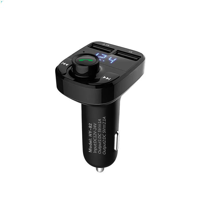 HY82 car Bluetooth MP3 player with FM transmitter installed in vehicle cigarette lighter socket