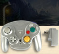 NGC2.4G wireless game controller for Wii and GameCube in white, red, blue, black, orange, or silver.