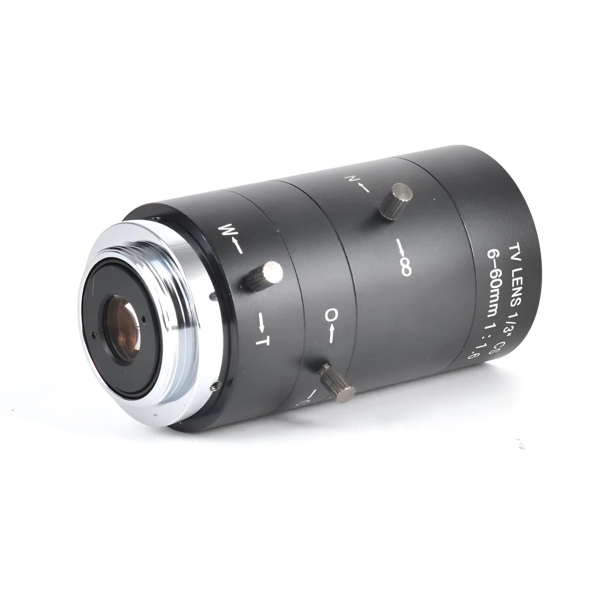 Black manual aperture 6-60mm CCTV lens with CS mount for 1/3" cameras