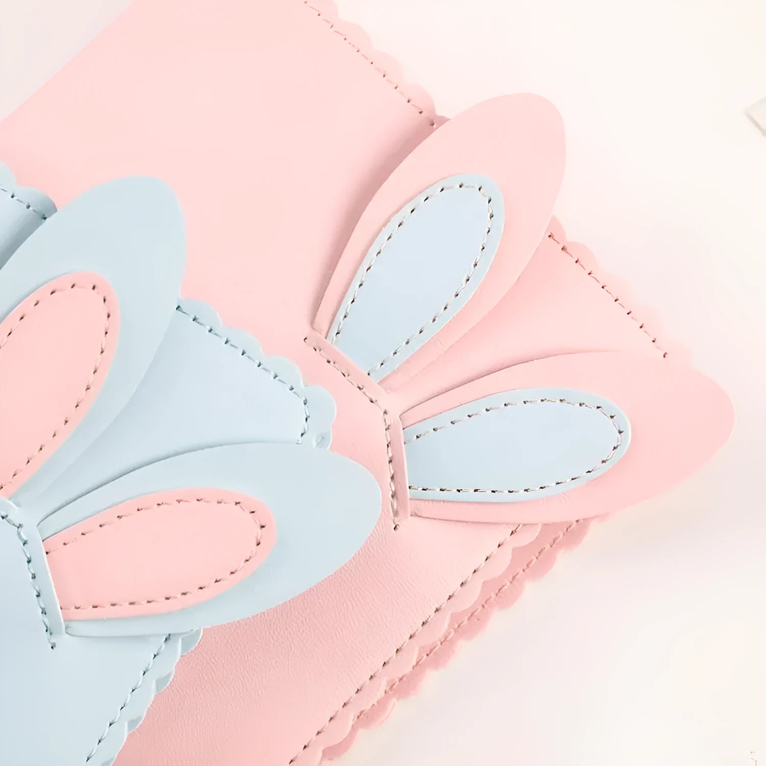 Cute bunny mini photo album in pink, blue, or white with 16 pages for 3-inch photographs