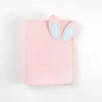 Cute bunny mini photo album in pink, blue, or white with 16 pages for 3-inch photographs