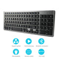 Ultra-thin white Bluetooth keyboard with 104 keys for iPad and tablet