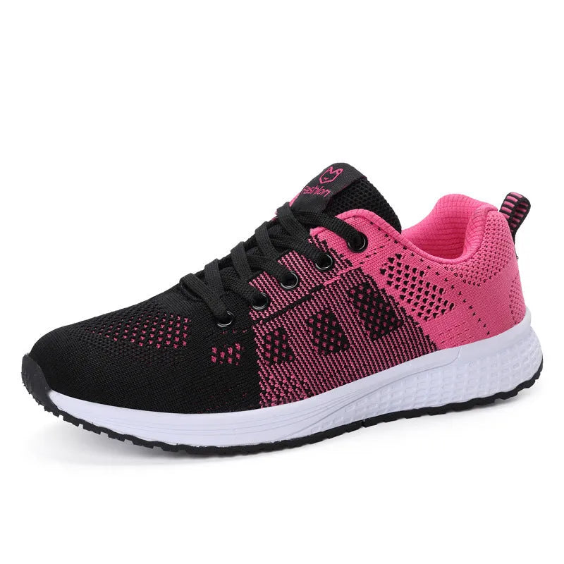 Women's high-top casual trainers in black with back lacing and cross bind straps