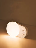 White Baseus rechargeable sensor night light with motion detection for bedroom bedside use