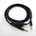 Black oxygen-free copper universal audio cable for headset replacement