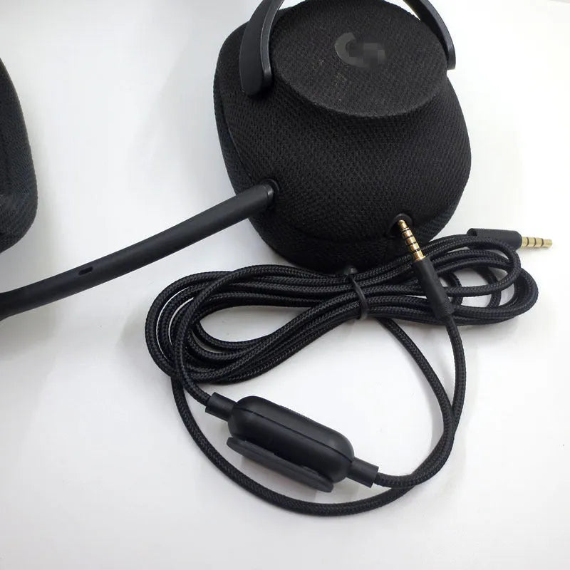 Black oxygen-free copper universal audio cable for headset replacement