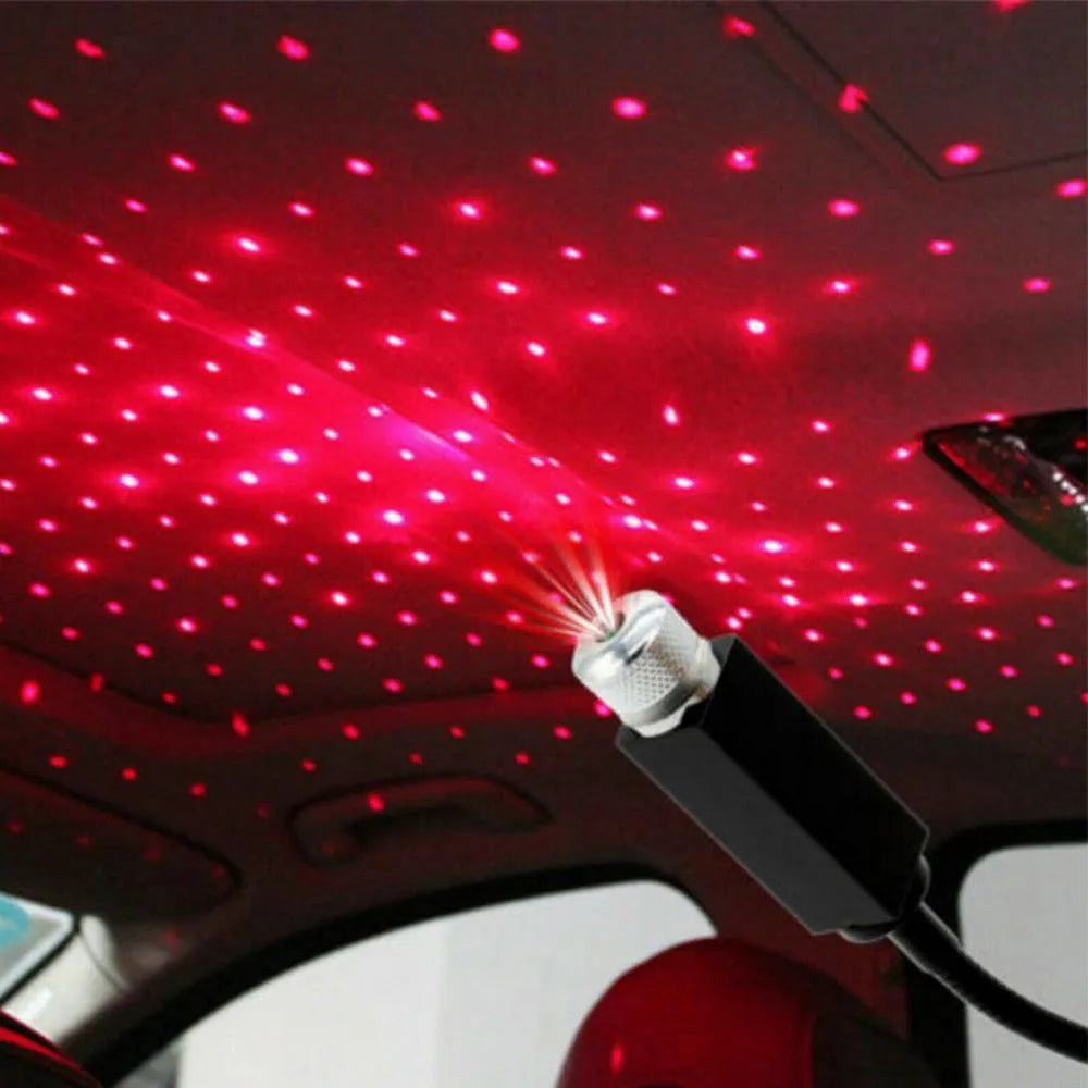 Car ceiling voice control starlight LED light with breathing mode green purple red