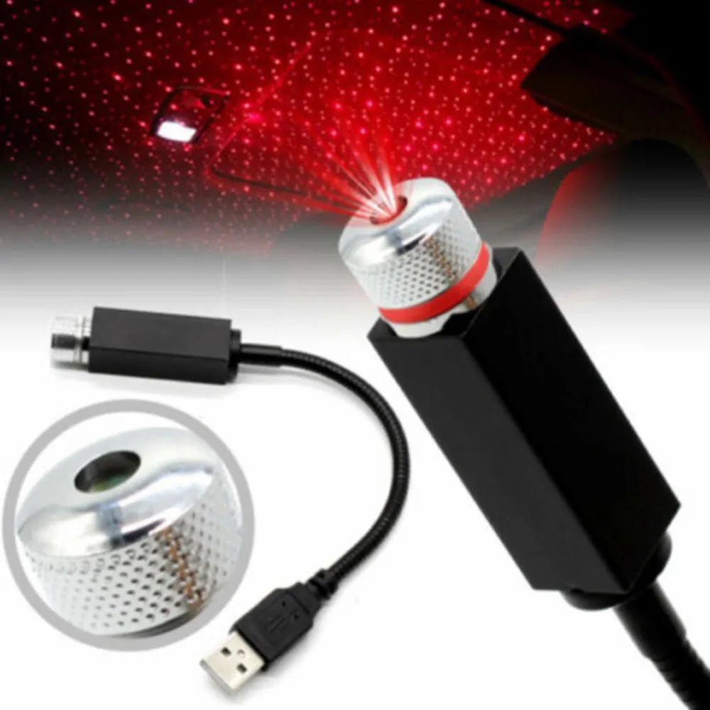 Car ceiling voice control starlight LED light with breathing mode green purple red