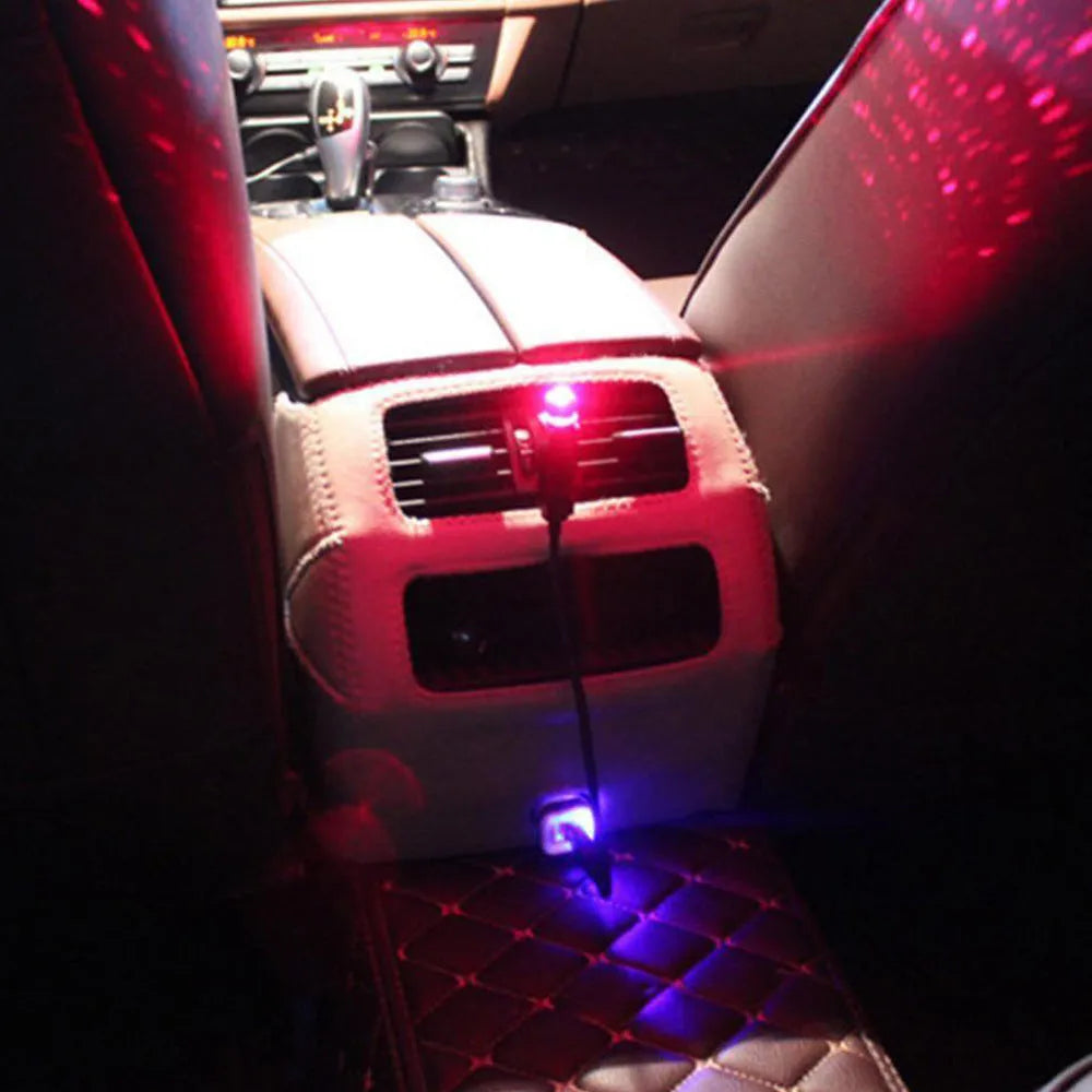 Car ceiling voice control starlight LED light with breathing mode green purple red