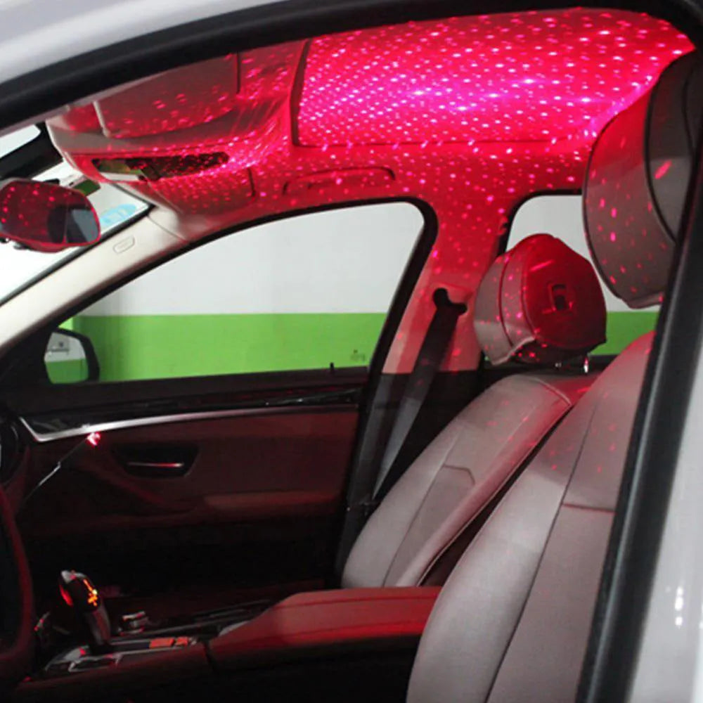Car ceiling voice control starlight LED light with breathing mode green purple red