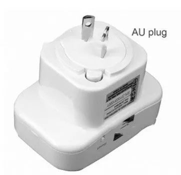 Black or white wireless WiFi repeater with network cable and multiple international plug options