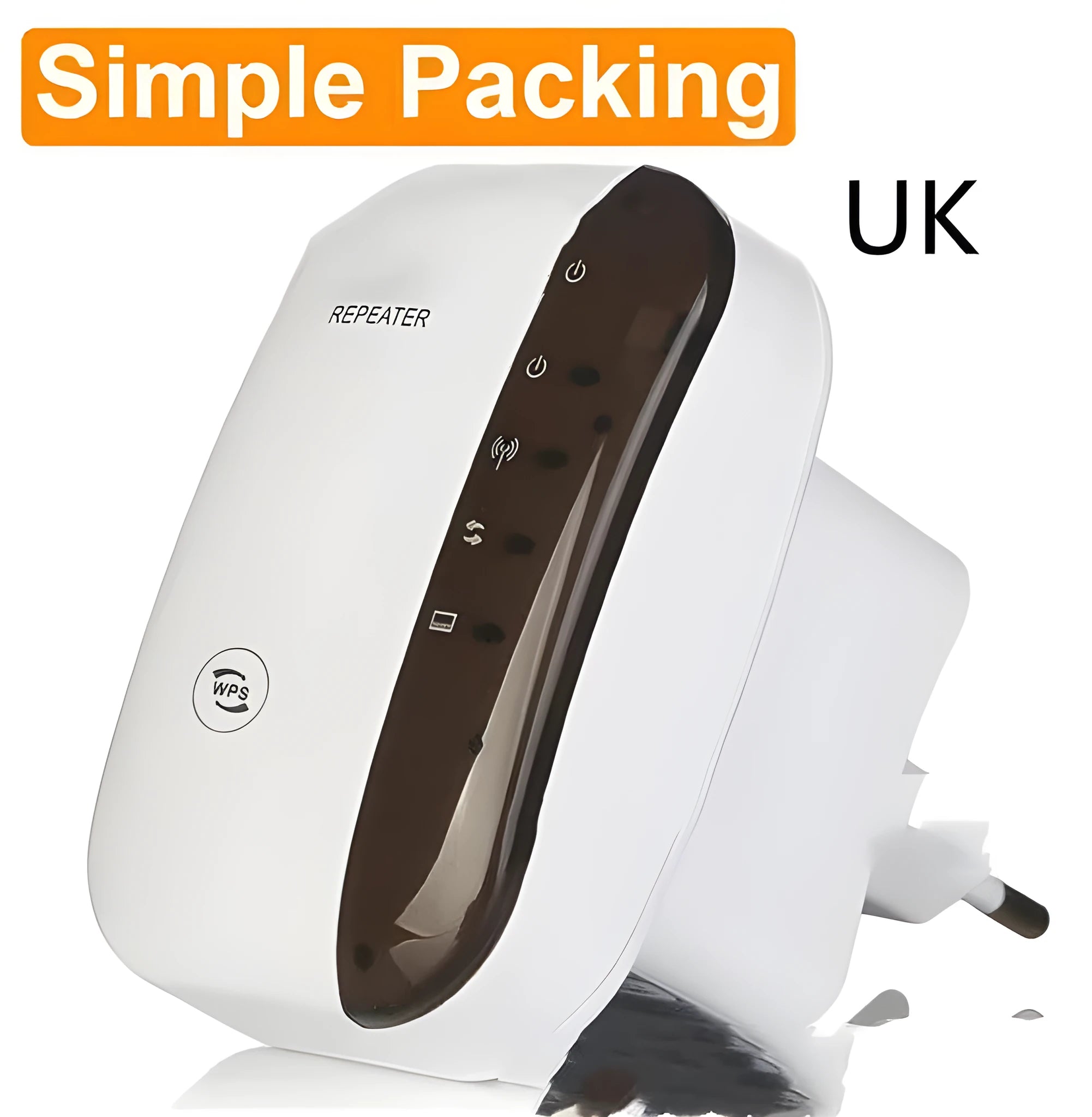 Black or white wireless WiFi repeater with network cable and multiple international plug options