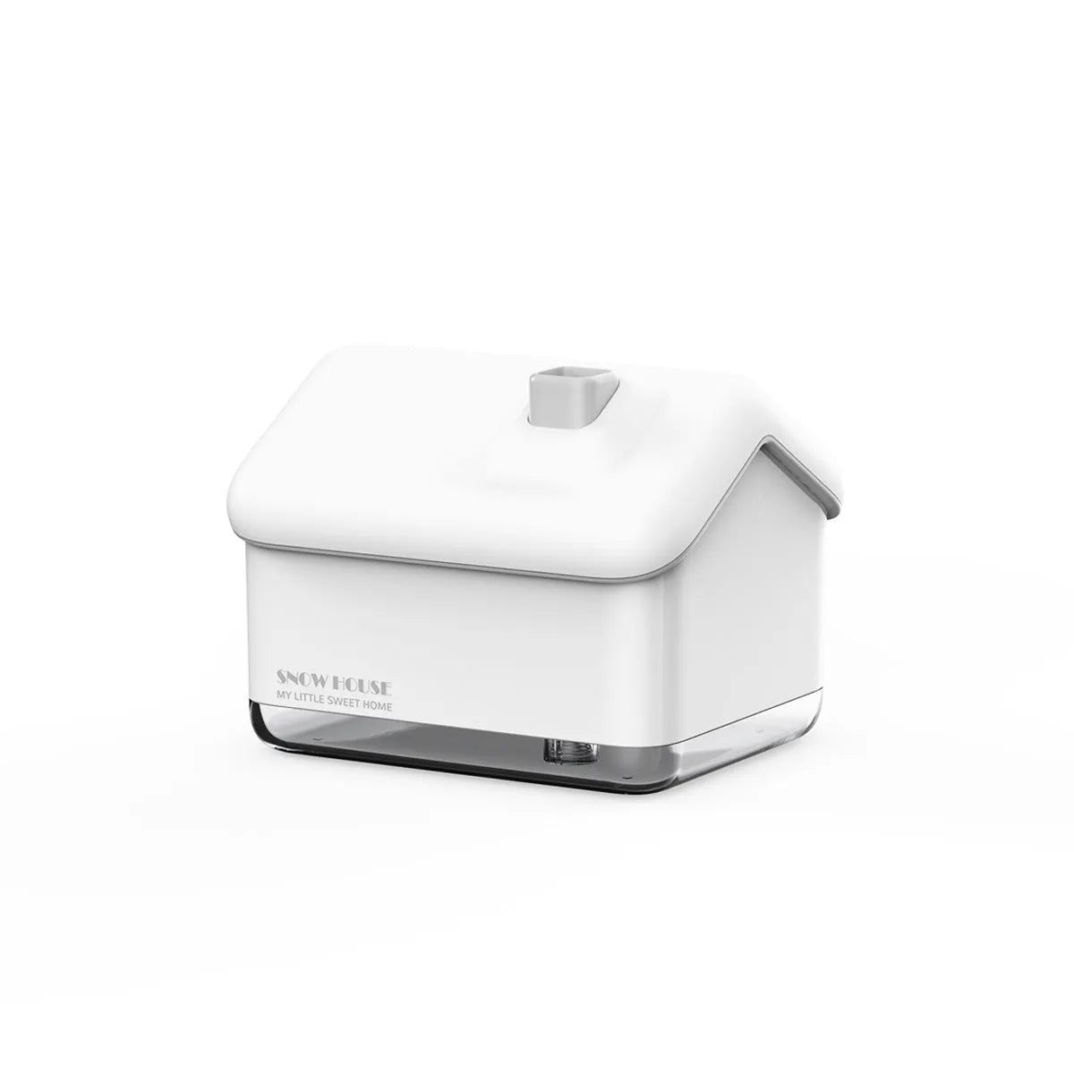 White igloo-shaped ultrasonic humidifier and essential oil diffuser with USB cable