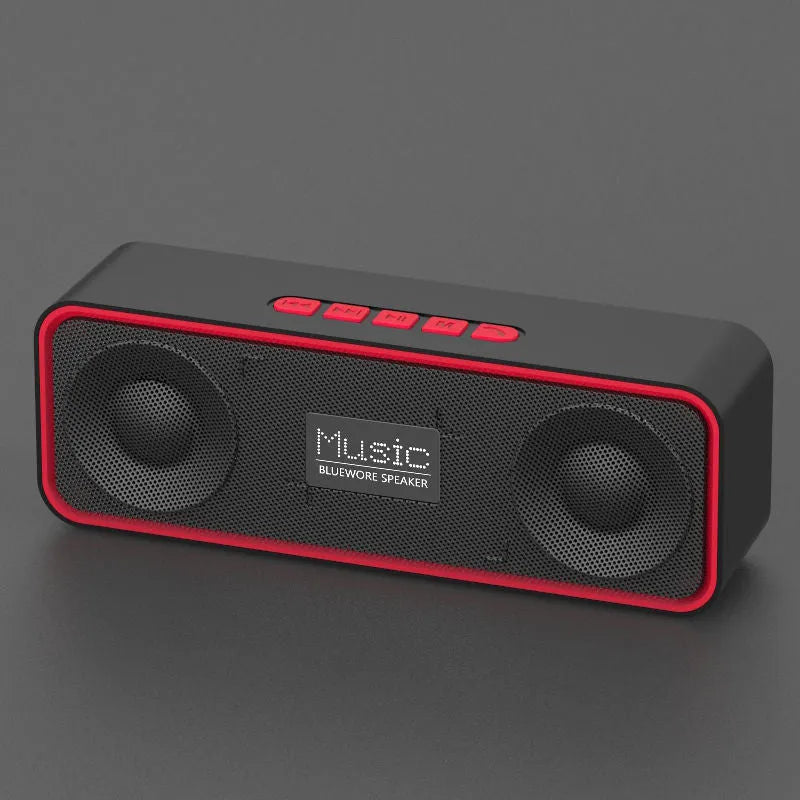 Wireless Bluetooth speaker subwoofer with radio TWS 218 dual speakers in black
