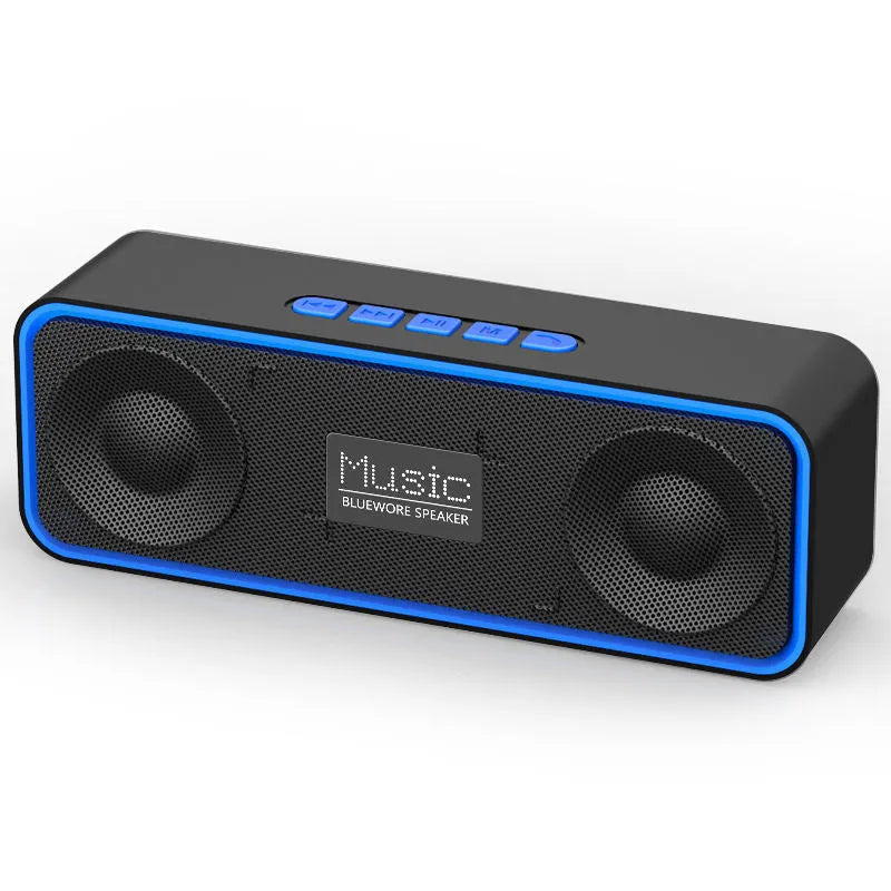 Wireless Bluetooth speaker subwoofer with radio TWS 218 dual speakers in black