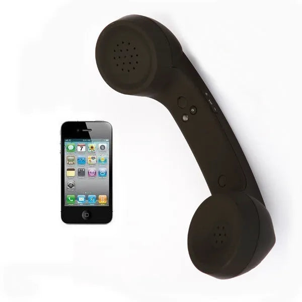Retro-style Bluetooth wireless headset with ear-hook design in multiple colour options