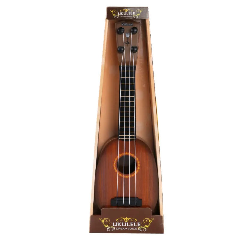 Colourful plastic simulation ukulele toy measuring 38cm length for children's musical training