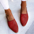 Adult flat baotou sandals with buckle and pointed toe in multiple colours