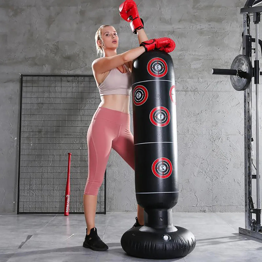 PVC inflatable boxing training column 1.6 metres high vertical tumbler fitness equipment