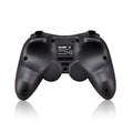 Black wireless Bluetooth gamepad controller for Android and iOS mobile phones and tablets.