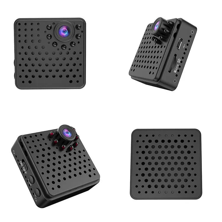 W18 black plastic trail camera with 1080P non-light night vision lens and mounting bracket for outdoor use
