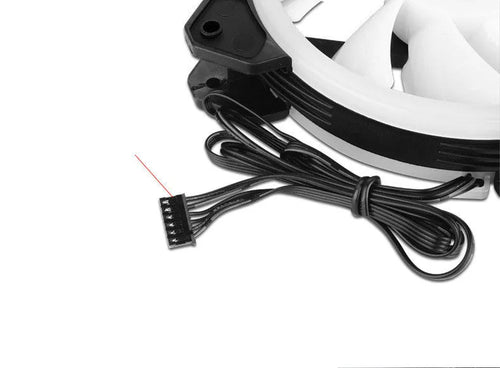 Camouflage patterned 12cm PC cooling fan with RGB LED lighting