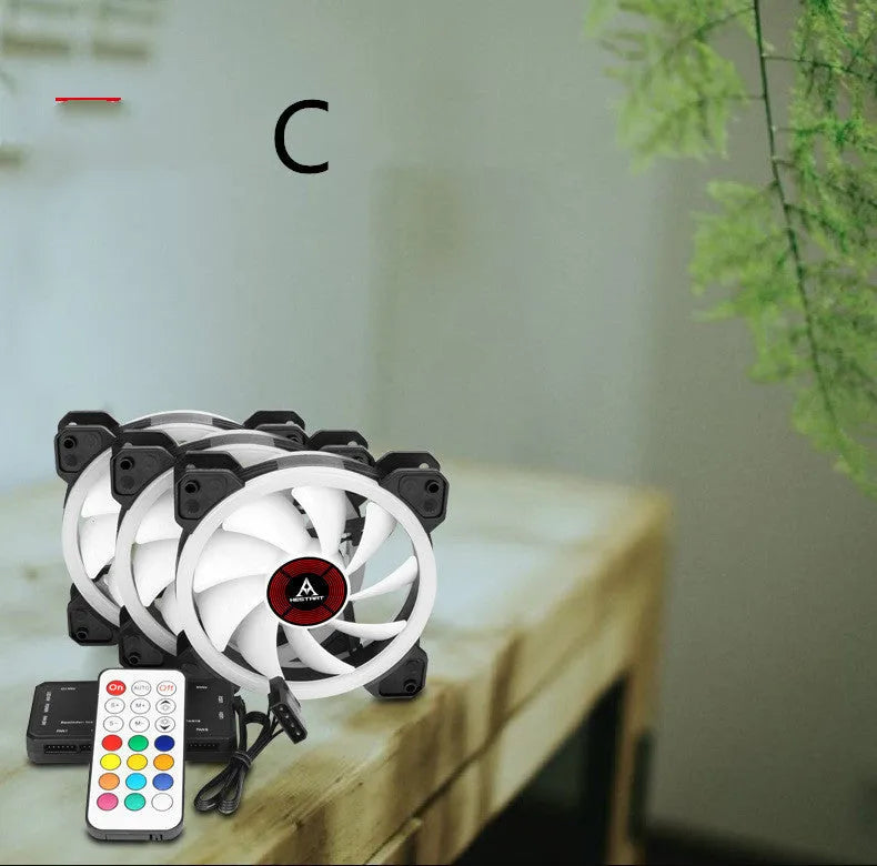 Camouflage patterned 12cm PC cooling fan with RGB LED lighting