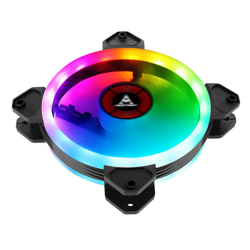 Camouflage patterned 12cm PC cooling fan with RGB LED lighting