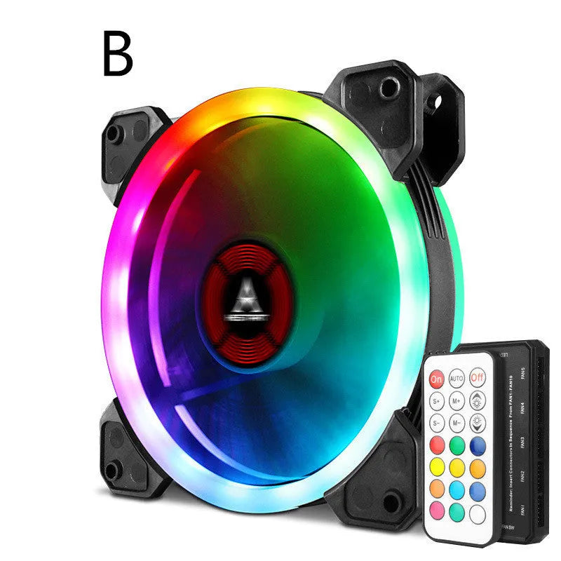 Camouflage patterned 12cm PC cooling fan with RGB LED lighting