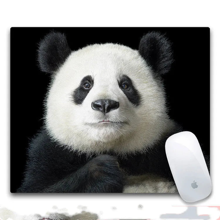 Custom printed rubber mouse pad with cloth surface showing pattern style options A through H