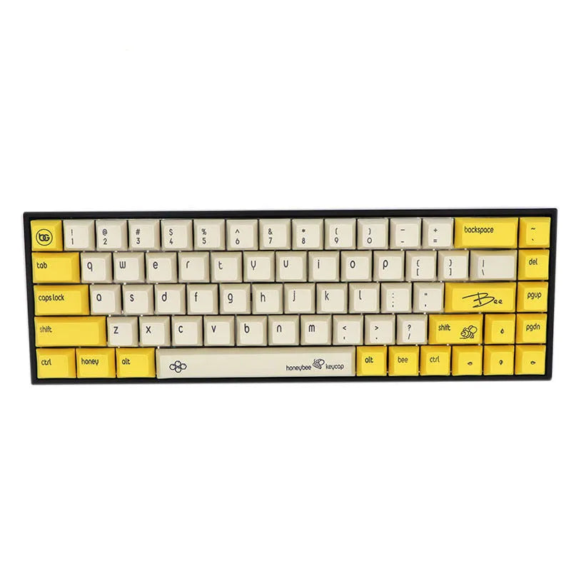 68-key PBT double-shot keycap set for mechanical keyboards, displayed in multiple colour options.