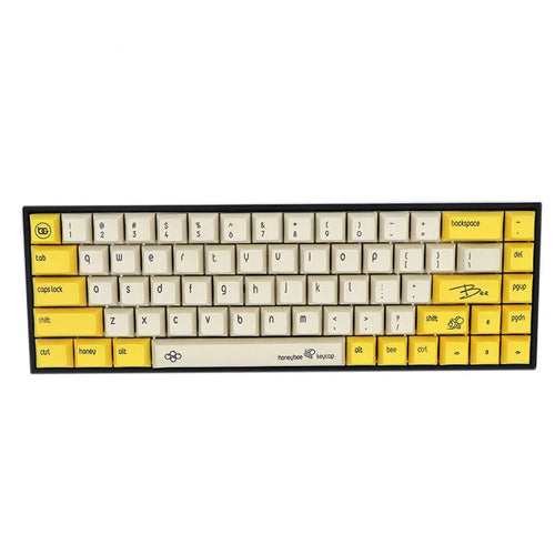68-key PBT double-shot keycap set for mechanical keyboards, displayed in multiple colour options.