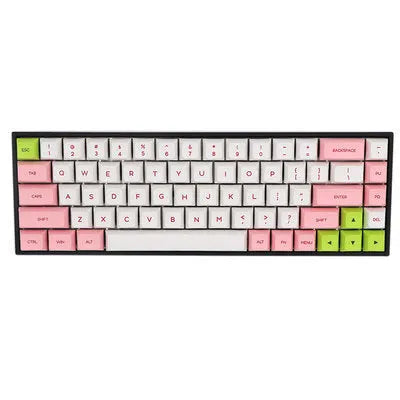 68-key PBT double-shot keycap set for mechanical keyboards, displayed in multiple colour options.