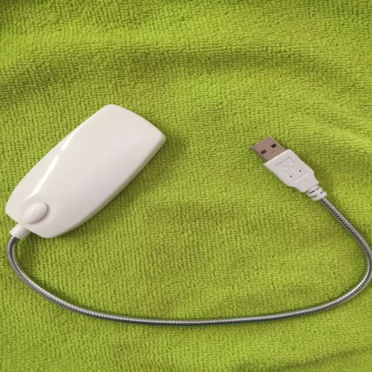 Flexible USB LED reading lamp with gooseneck design and clip attachment in multiple colours