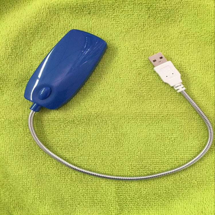 Flexible USB LED reading lamp with gooseneck design and clip attachment in multiple colours