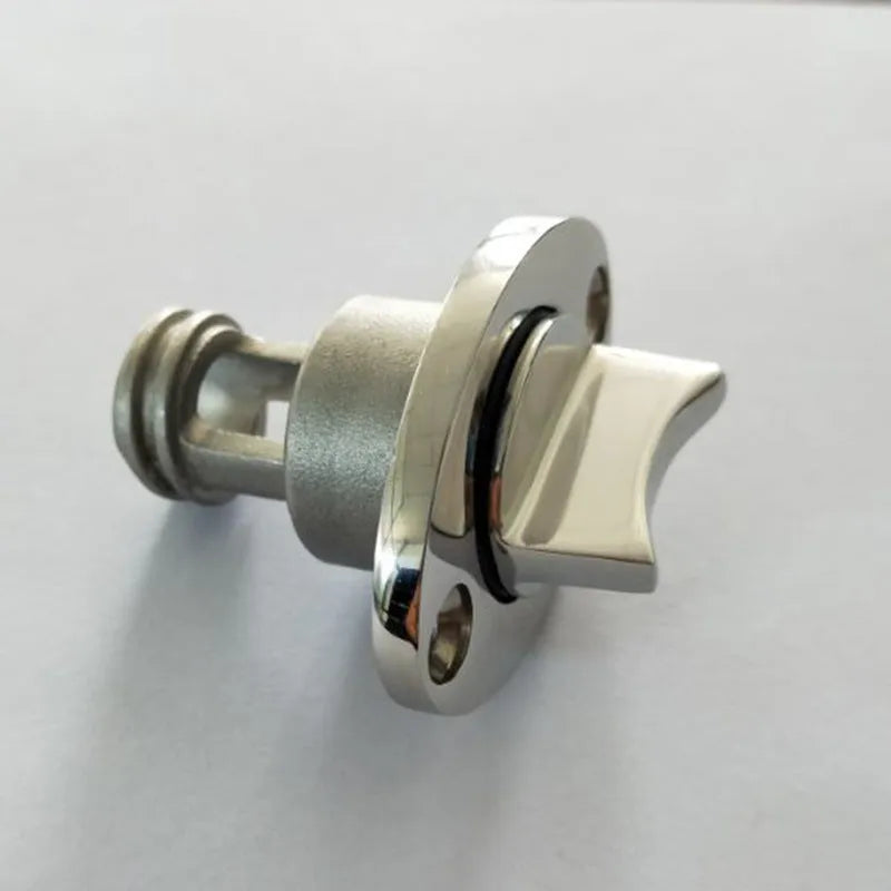 Stainless steel 316 marine water plug for ships and yachts measuring 38mm diameter by 50mm length