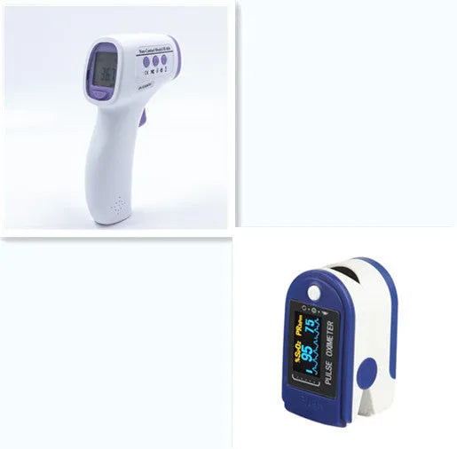 White handheld digital thermometer for non-contact temperature measurement