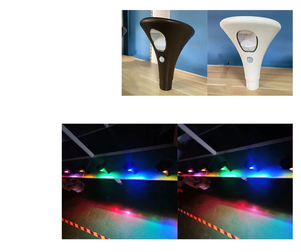 Solar induction ground plug light for outdoor garden with lamp pole and connecting tubes
