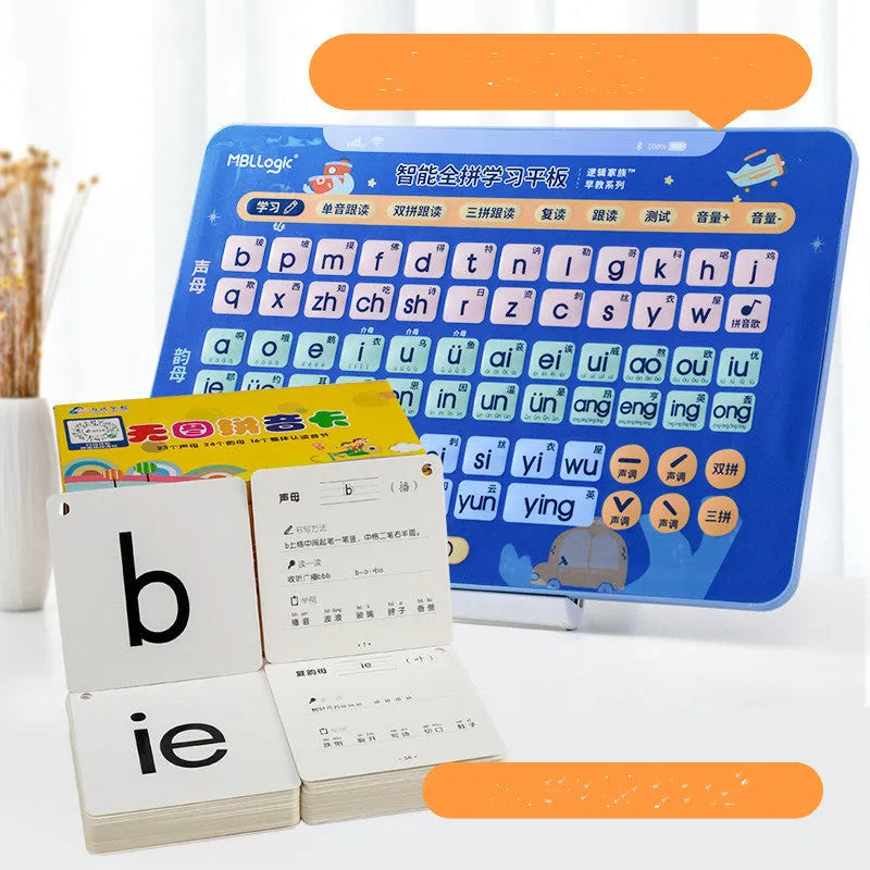 Interactive Chinese character training wall chart educational toy for children with audio.