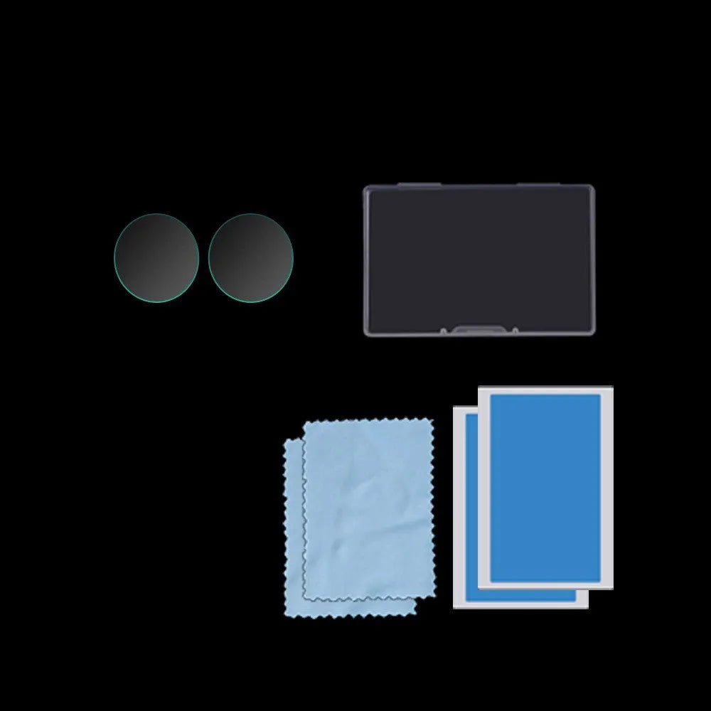 Black tempered glass screen protector for Insta360 ONE X2 action camera with explosion-proof film