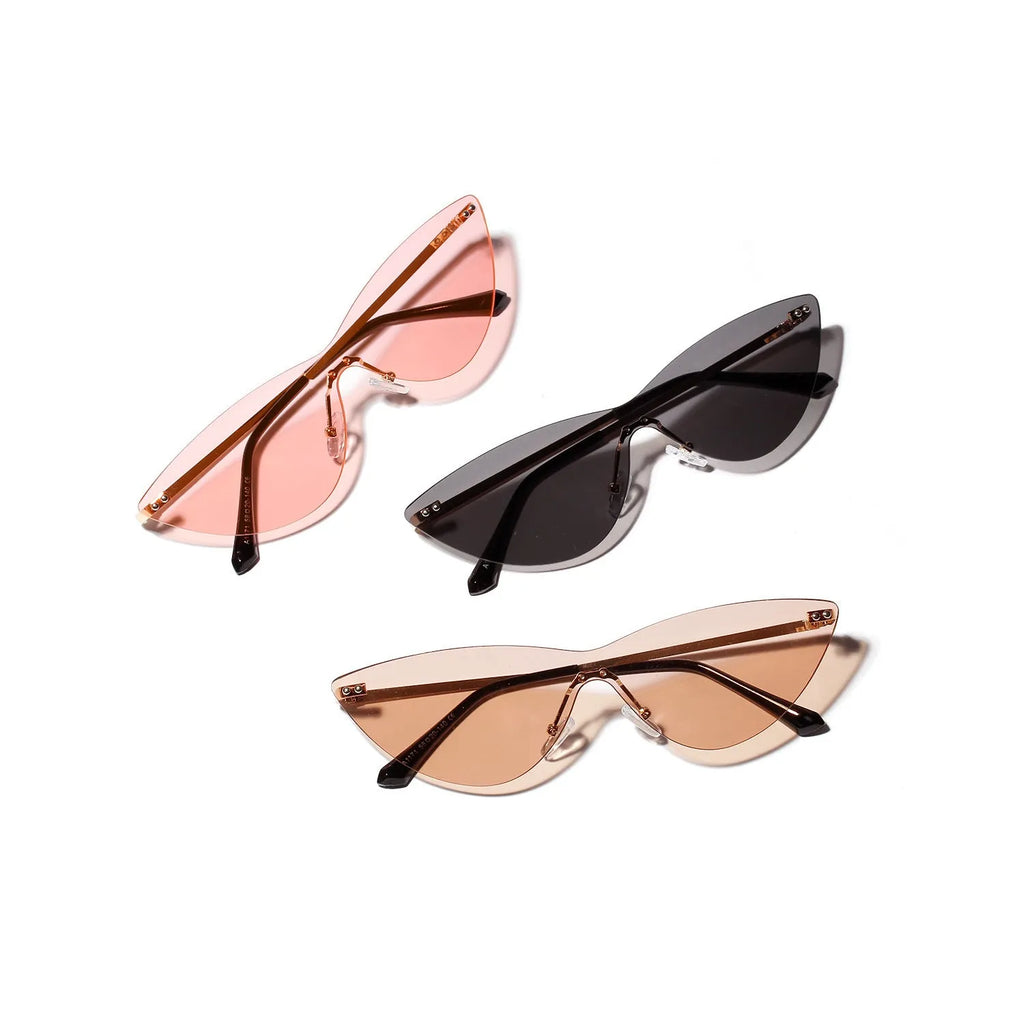 Brown vintage metal frame sunglasses for adults with UV400 protection