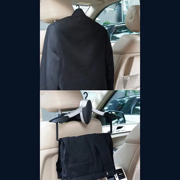 Creative penguin-shaped folding car clothes hanger in black ABS material