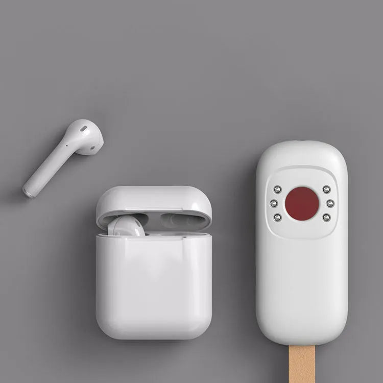 White New-T6 RF detector with ABS body, 77x34x15 mm, scanning 50-3G MHz frequencies with alarm mode