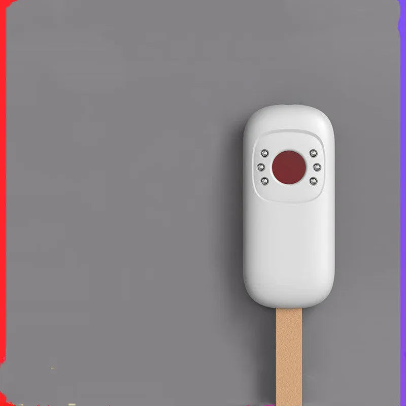 White New-T6 RF detector with ABS body, 77x34x15 mm, scanning 50-3G MHz frequencies with alarm mode